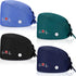 SATINIOR 4 Pieces Working Cap with Buttons, Unisex Bouffant Working Hat with Adjustable Sweatband...